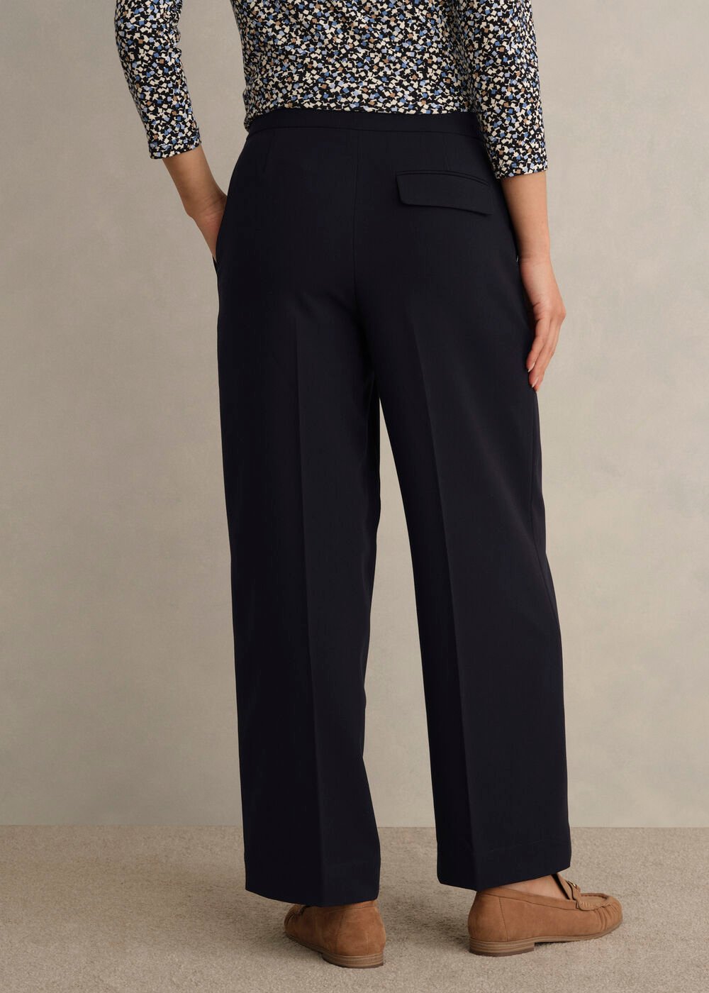 Eva Crop Trousers, Navy, hi-res