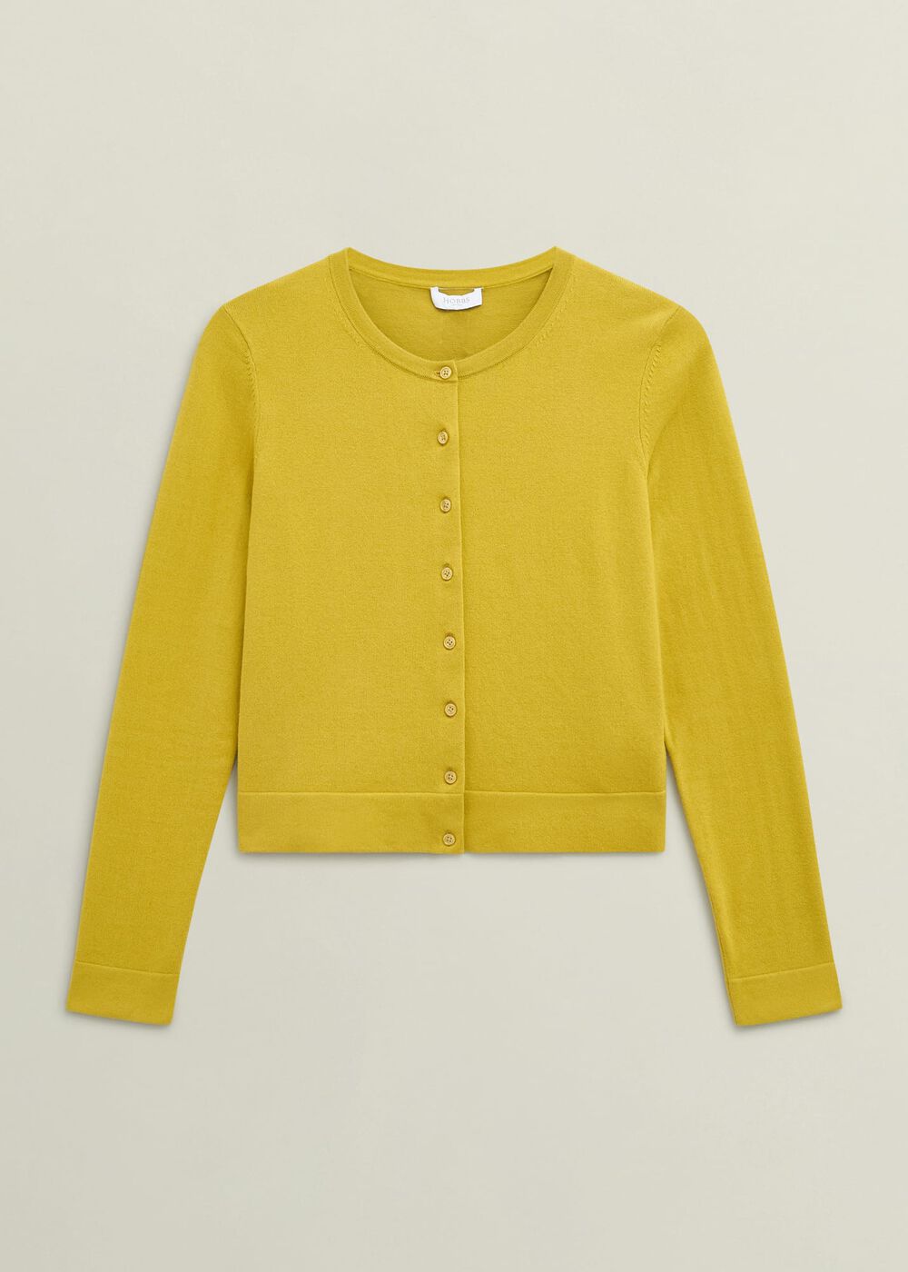 Michelle Cotton Cardigan, Gold Chartreuse, hi-res
