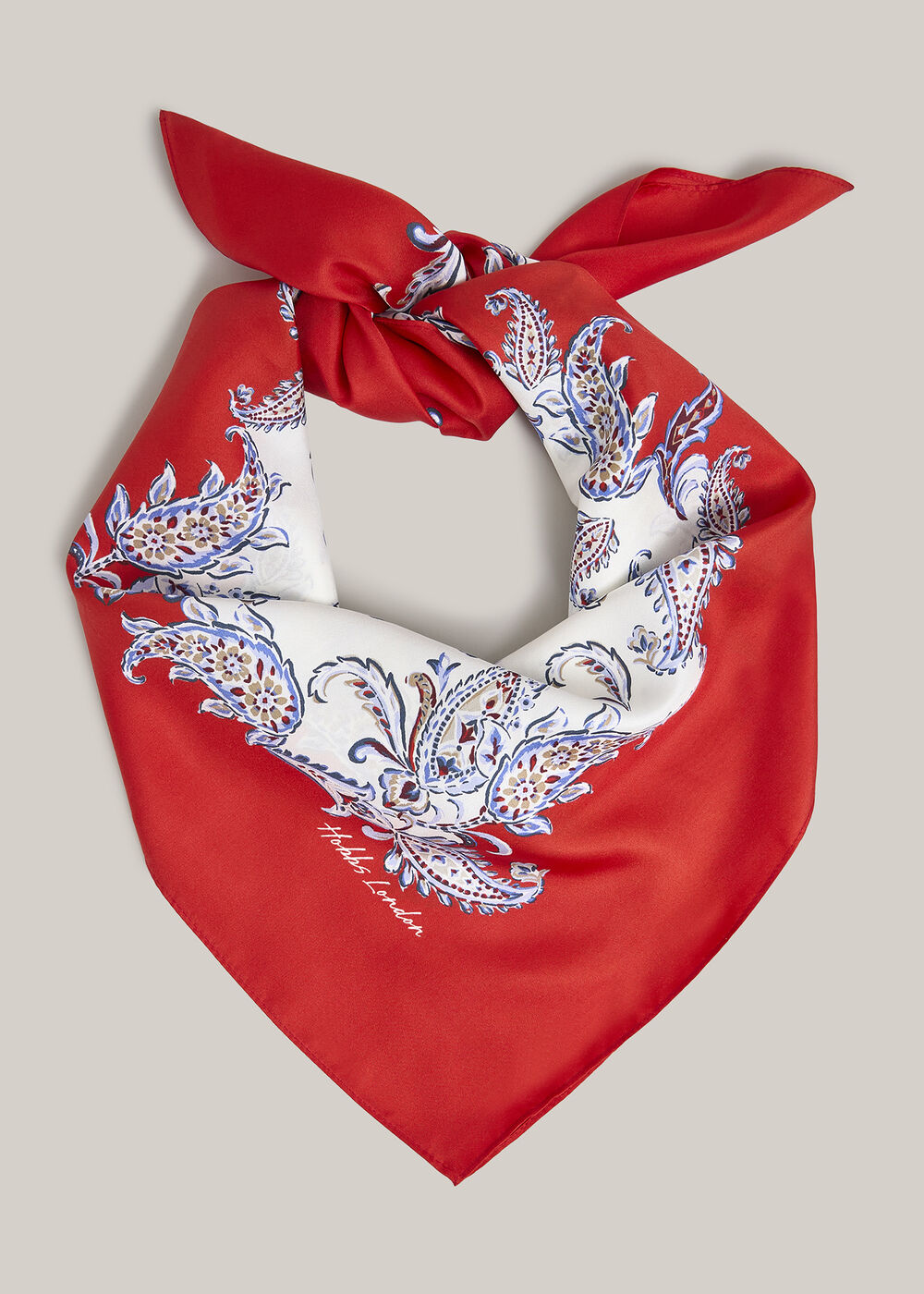 Bria Silk Scarf, Red Multi, hi-res