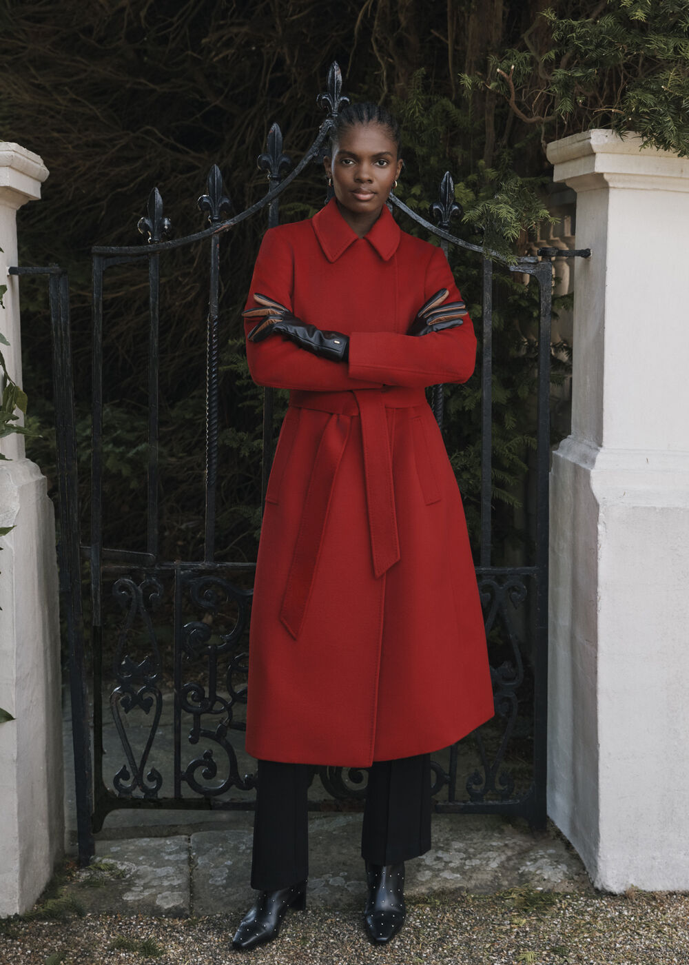 Livia Wool Coat, Red, hi-res