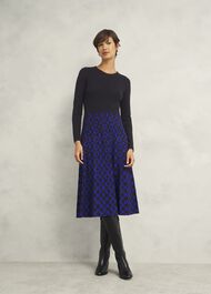 Petite Larna Dress, Black Blue, hi-res