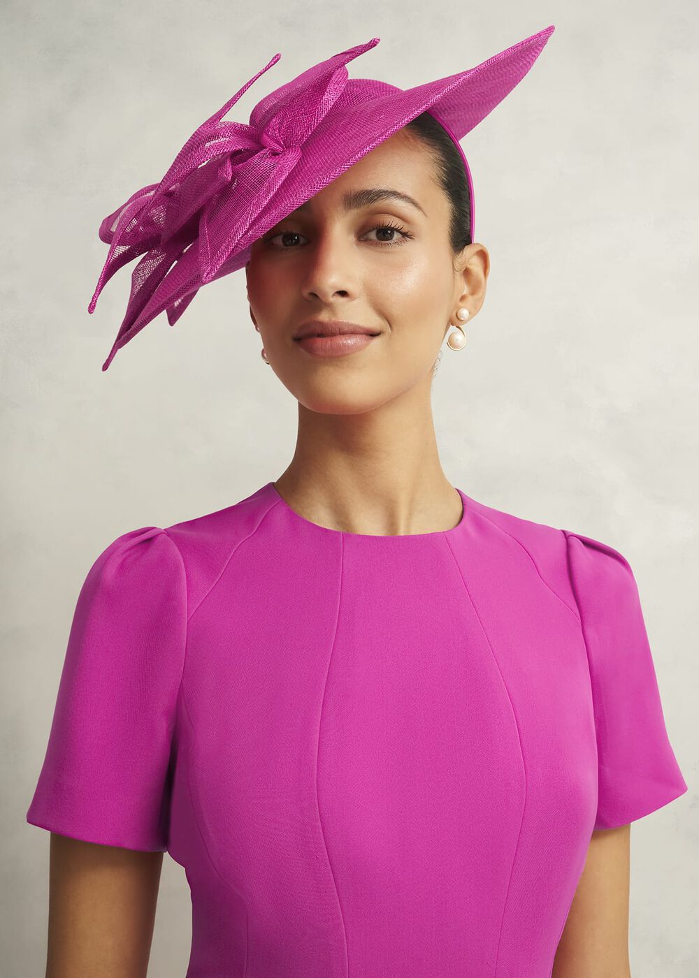 Stephania Fascinator, Bright Pink, hi-res