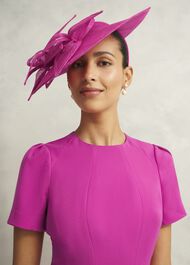 Stephania Fascinator, Bright Pink, hi-res