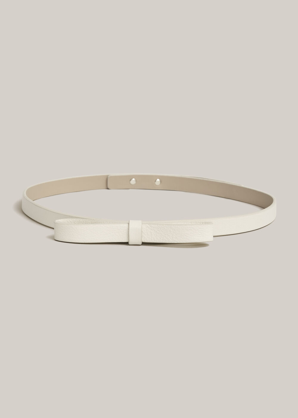 Rosalia Leather Belt, Warm Ivory, hi-res