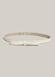 Rosalia Leather Belt, Warm Ivory, hi-res