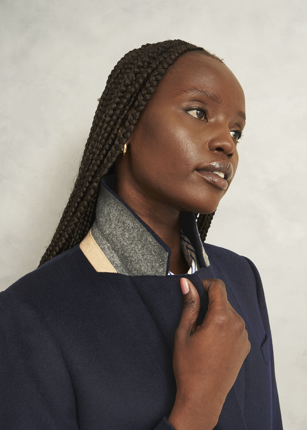 Petite Cavendish Wool Coat, Navy, hi-res