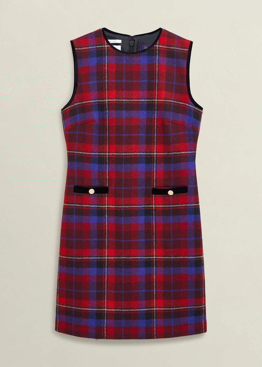 Petite Ingrid Wool Dress, Red Multi, hi-res