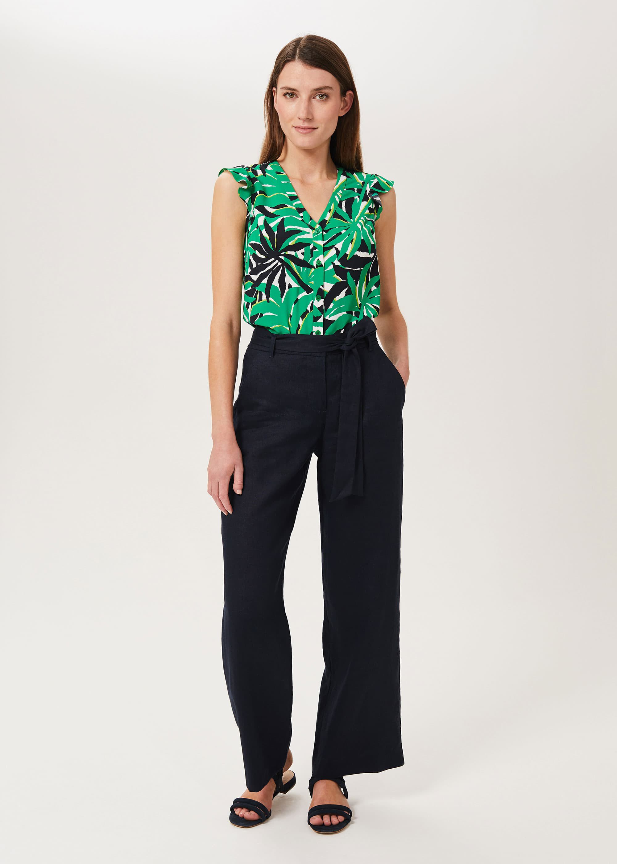 100% linen trousers - Woman | MANGO OUTLET United Kingdom