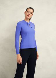 Effie Knitted Jumper, Regatta Blue, hi-res