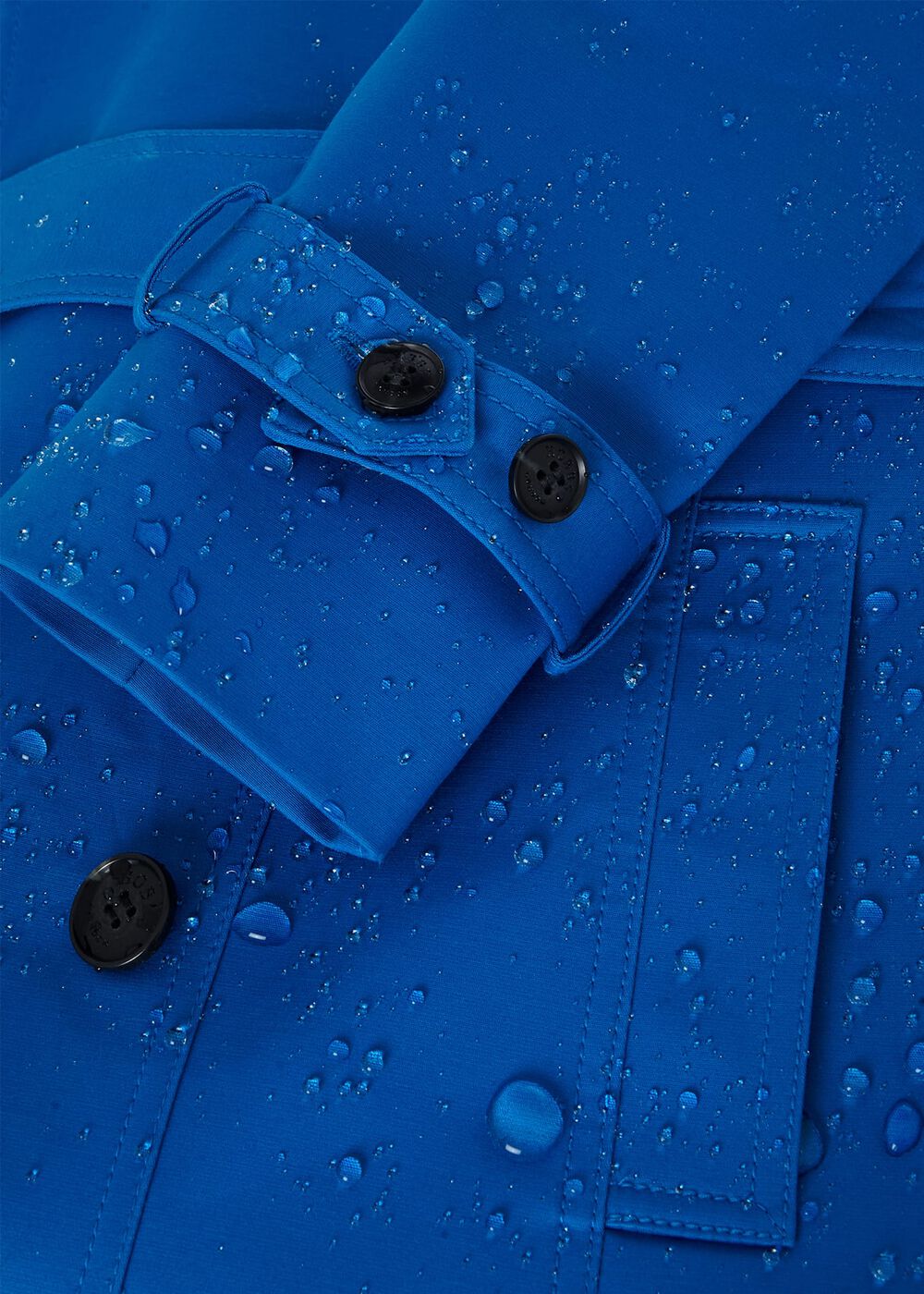 Petite Saskia Trench, Imperial Blue, hi-res