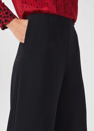 Jaya Wide Leg Trousers, Navy Blue, hi-res