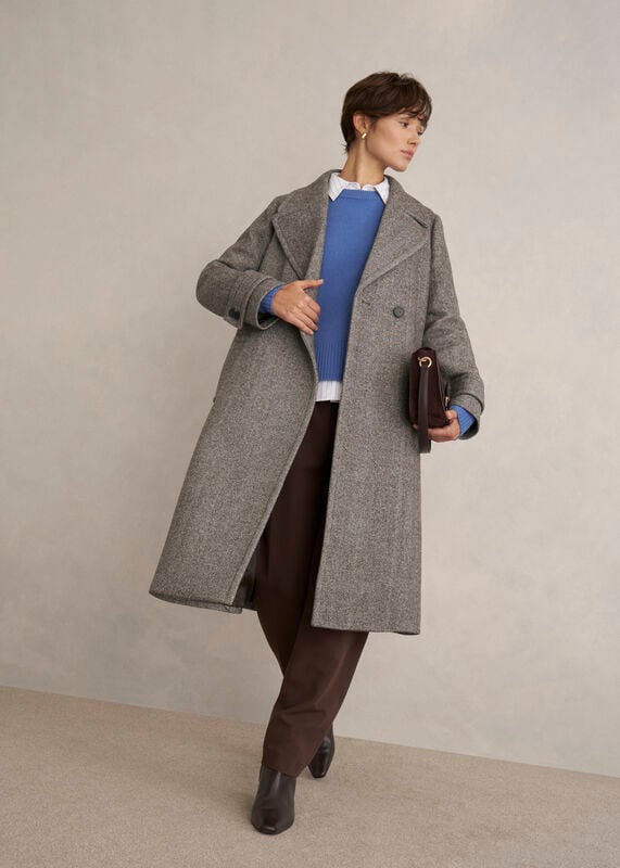 Prisha Wool Blend Coat