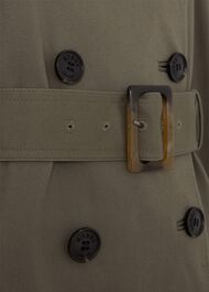 Lisa Trench Shower Resistant Trench Coat, Olive Green, hi-res