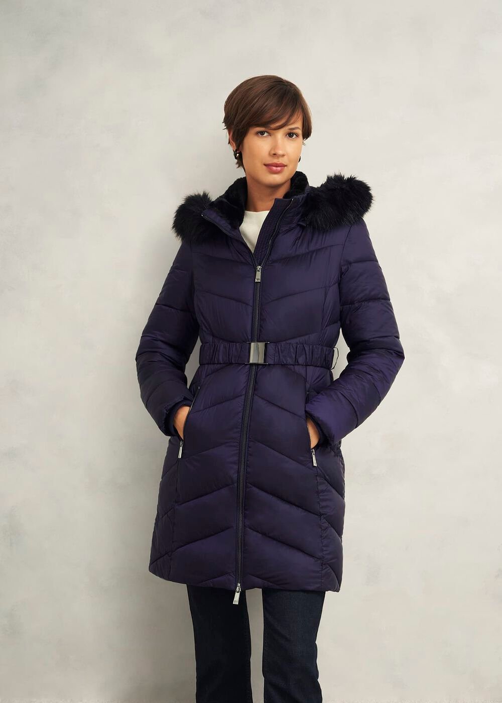 Petite Alis Puffer, Navy, hi-res