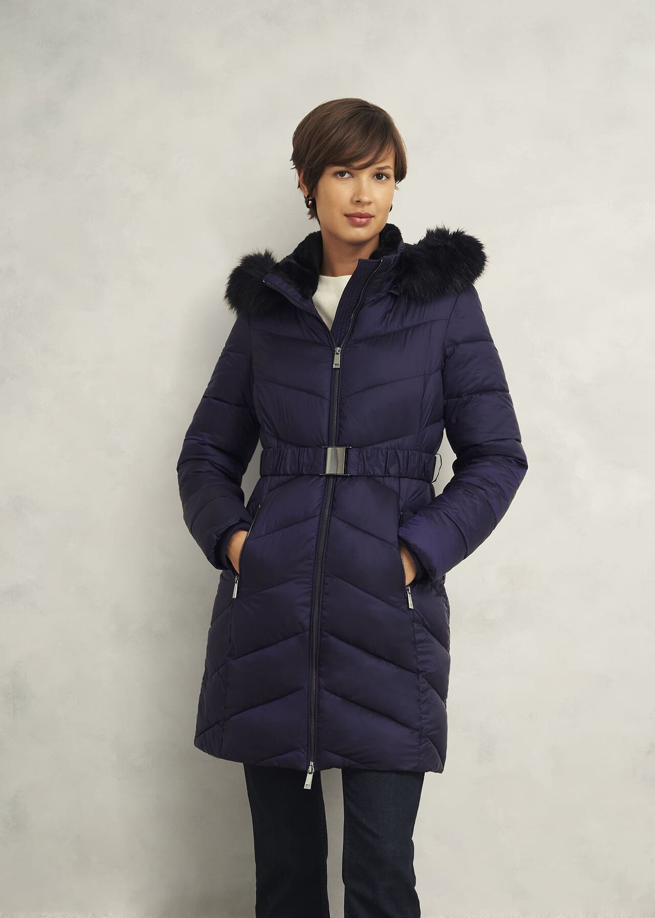 Petite Alis Puffer, Navy, hi-res