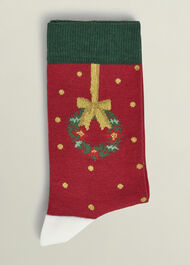 Christmas Socks, Red Multi, hi-res
