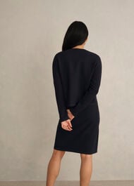 Petra Knitted Jacket, Hobbs Navy, hi-res