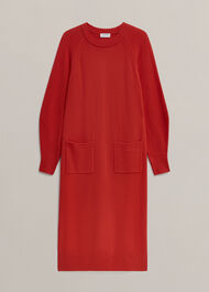 Claudia Knitted Dress, Pepper Red, hi-res