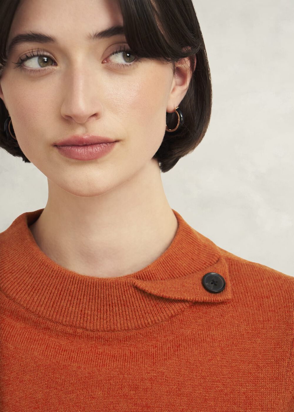 Talia Wool Cashmere Sweater, Topaz Orange, hi-res