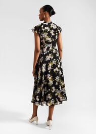 Erica Belted Midi Dress, Black Multi, hi-res