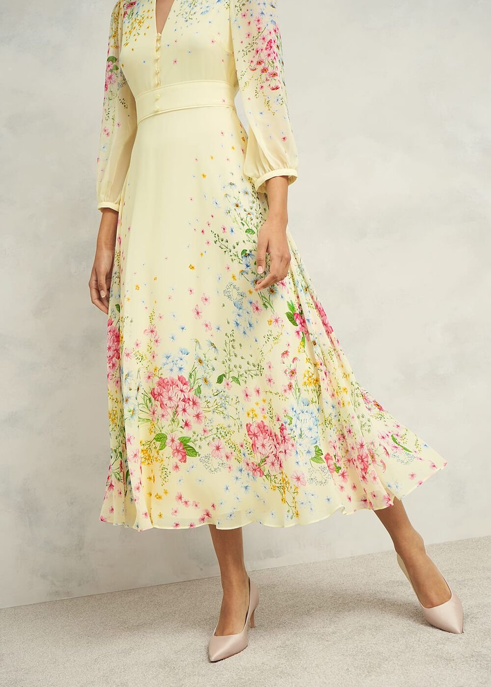 Petite Emma Dress, Yellow Multi, hi-res