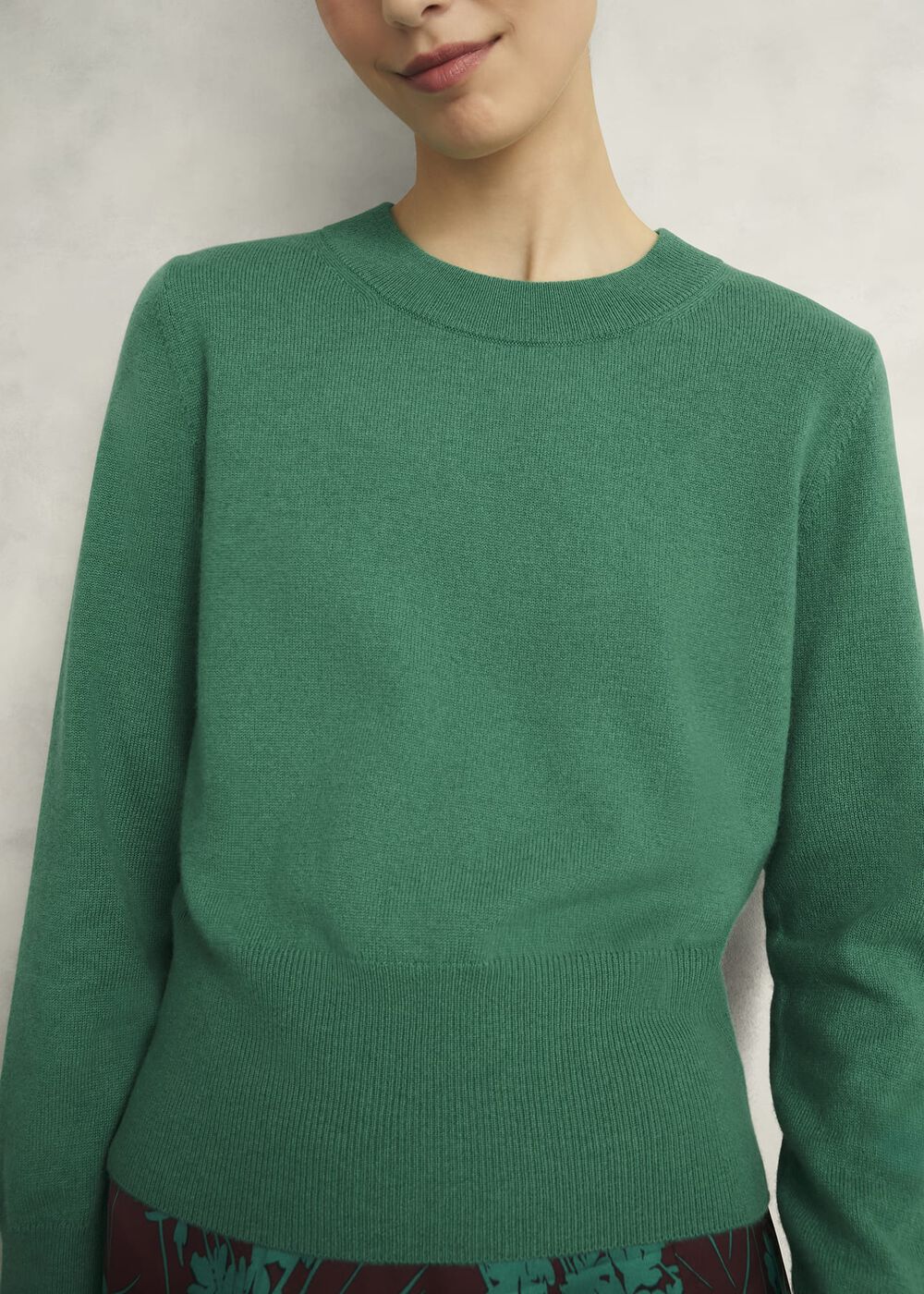 Tresco Wool Cashmere Jumper, Viridian Green, hi-res