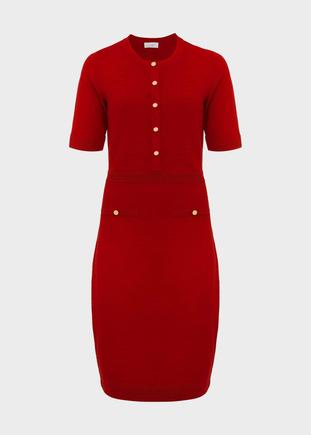 Noa Knitted Dress, Firebrick Red, hi-res