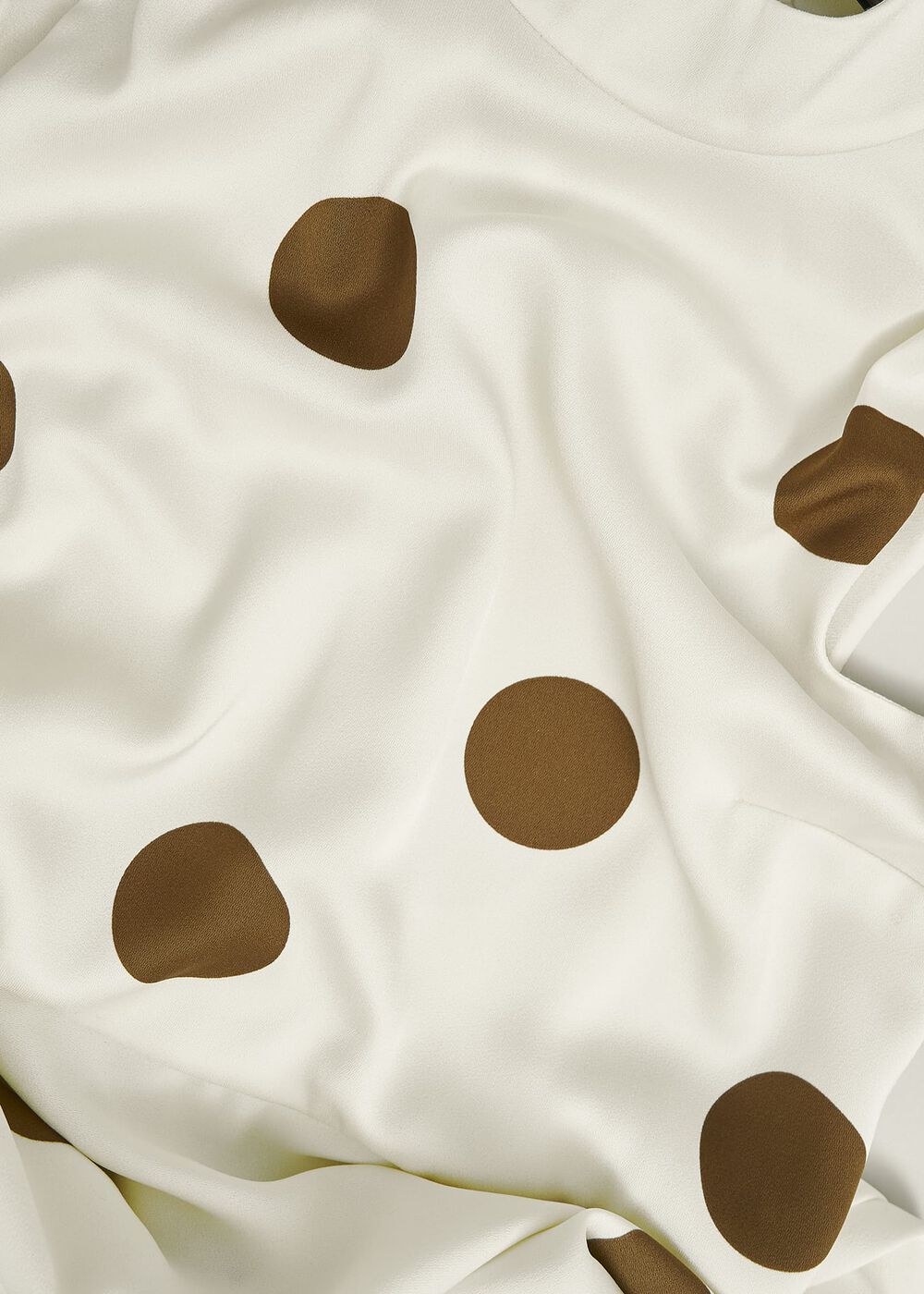 Petite Mia Spot Dress, Ivory Brown, hi-res