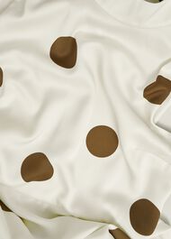 Petite Mia Spot Dress, Ivory Brown, hi-res