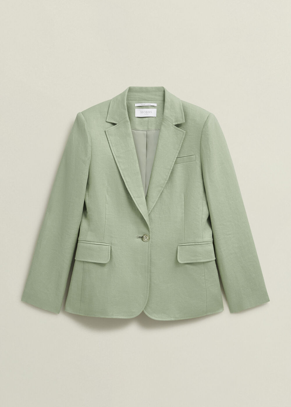 Petite Marietta Linen Jacket, Sage Green, hi-res