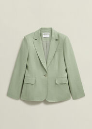 Petite Marietta Linen Jacket, Sage Green, hi-res