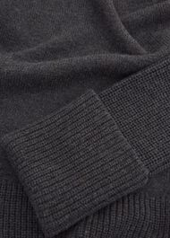 Gaskell Co-Ord Wool Cotton Sweater, Dark Grey Marl, hi-res