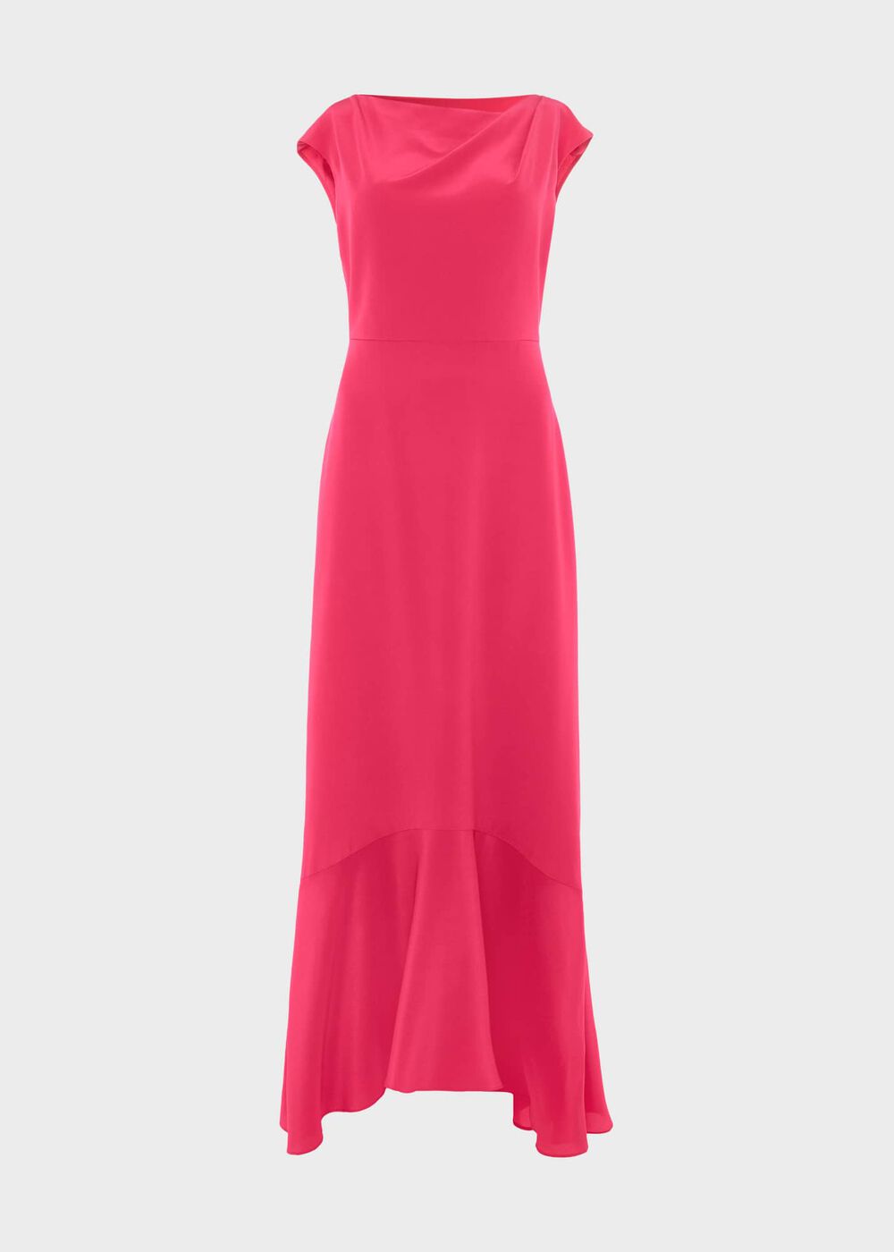 Rhianna Silk Dress, Bright Pink, hi-res