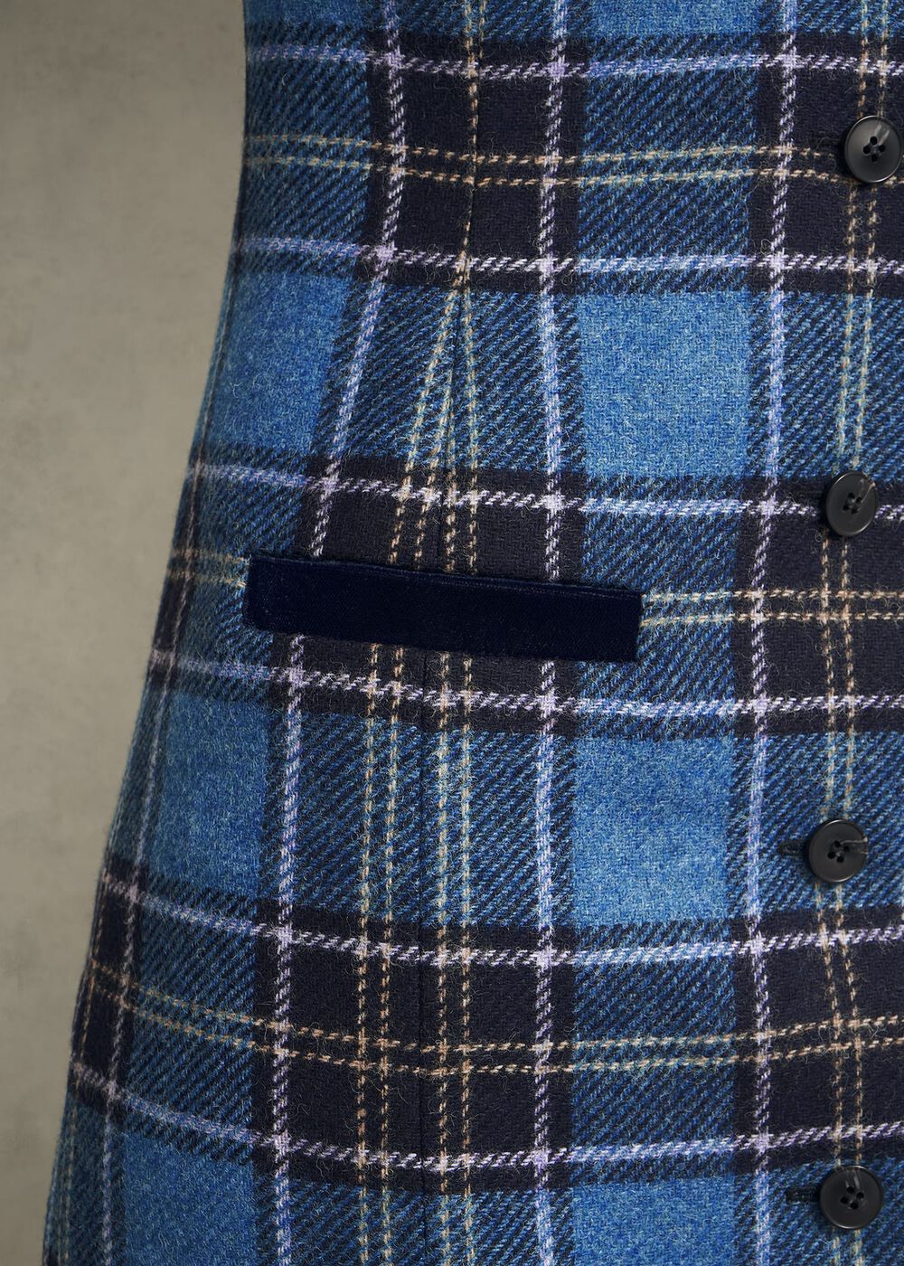 Petite Joella Wool Dress, Blue Multi, hi-res