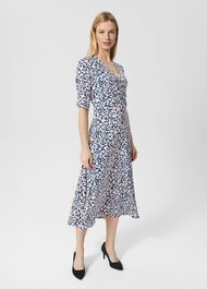 Petite Frankie Dress, Navy Multi, hi-res