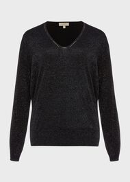 Mae Sparkle Jumper, Black Silver, hi-res