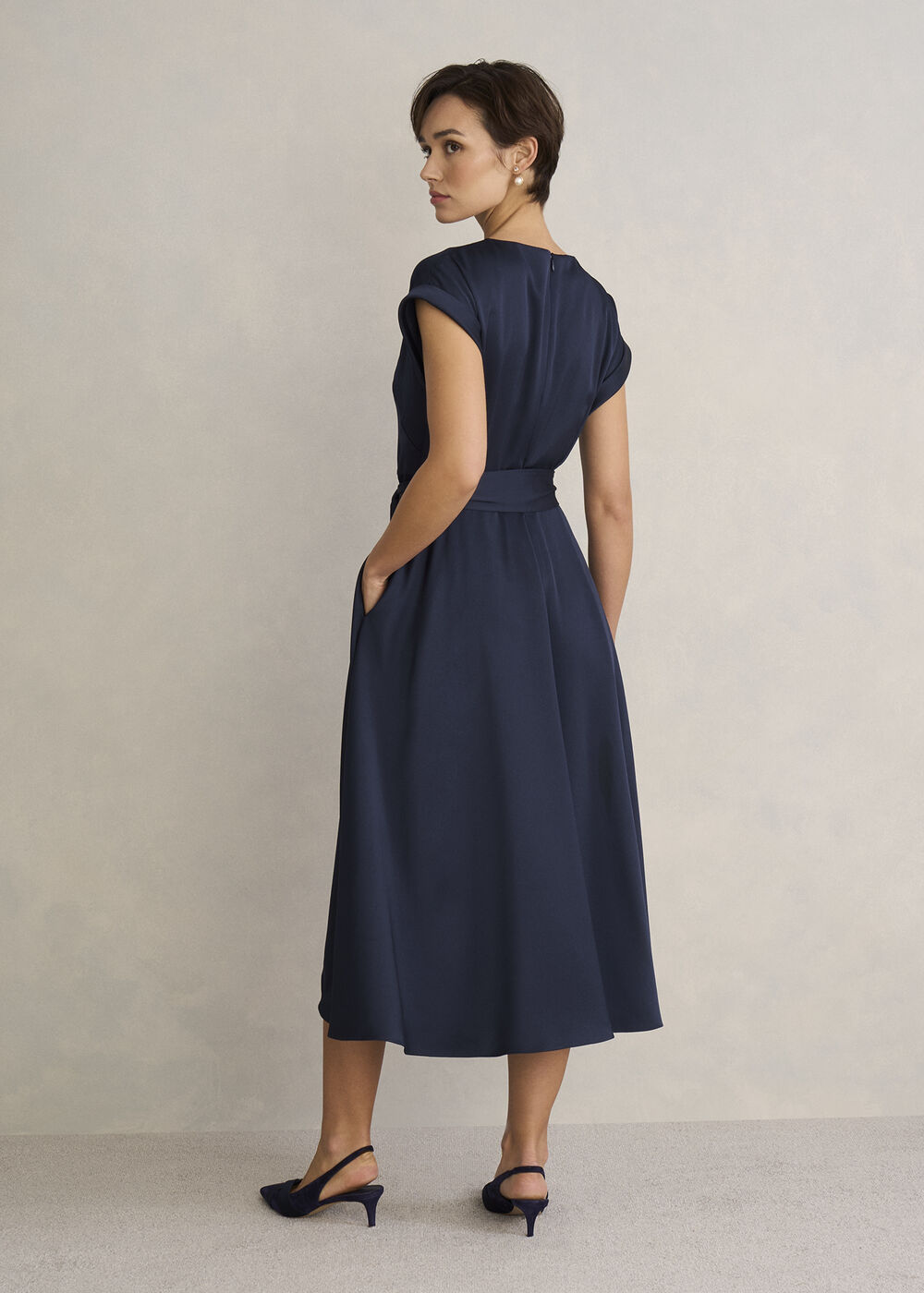 Agnes Dress, Midnight Navy, hi-res