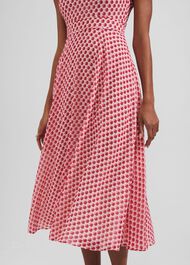 Lucy Printed Fit And Flare Dress, Ivory Multi, hi-res