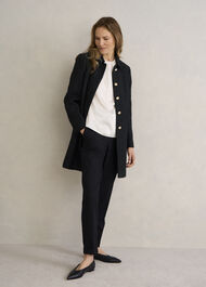 Evangeline Tweed Coat, Black, hi-res