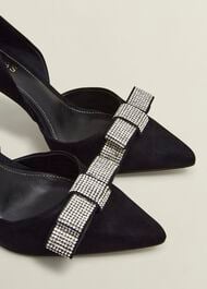 Elva Jewelled Bow Courts, Black, hi-res