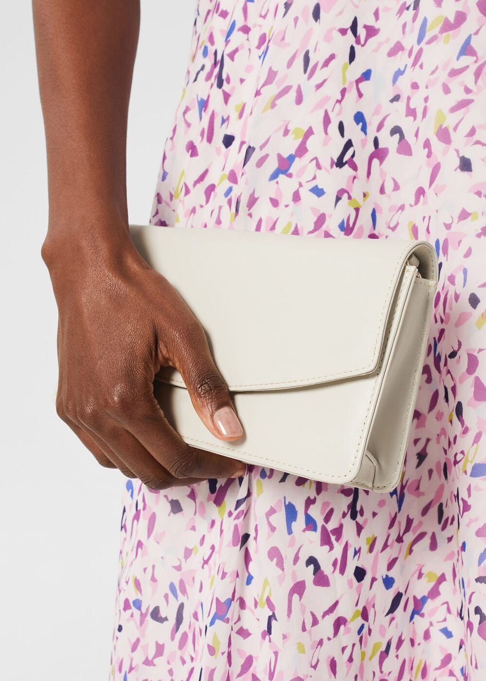 Kensington Clutch, Ivory, hi-res