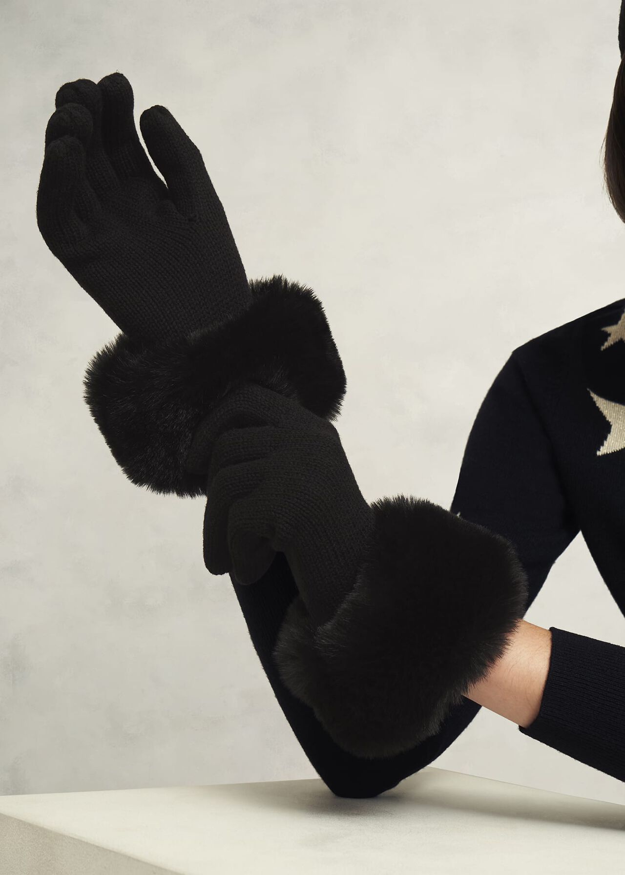 Alison Gloves, Black, hi-res