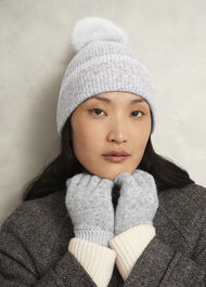 Carys Knit Hat, Light Grey, hi-res