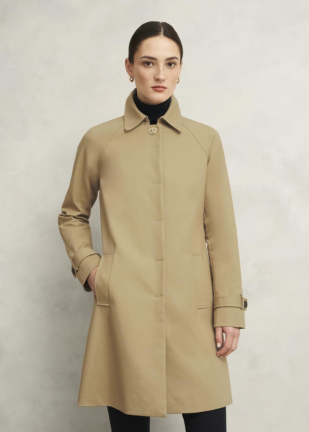 Petite Vivienne Shower Resistant Trench Coat, Fawn Beige, hi-res