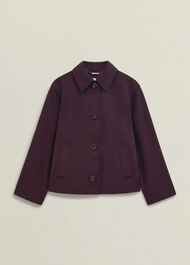 Zoe Wool Blend Jacket, Malbec Purple, hi-res