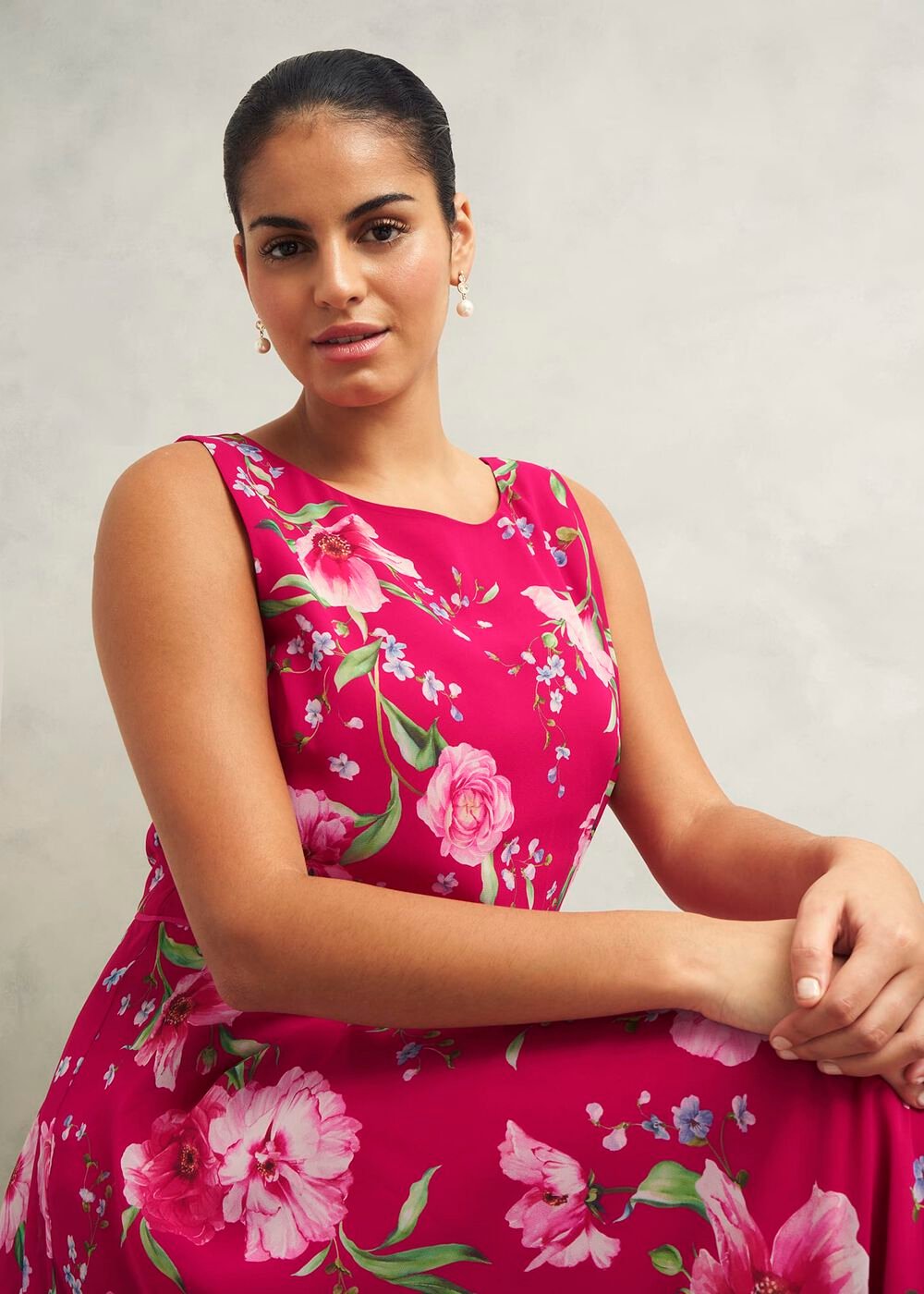 Petite Carly Dress, Pink Multi, hi-res