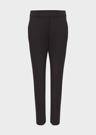 Petite Quin Tapered Pants With Stretch, Black, hi-res