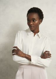 Maisey Embelished Shirt, Ivory, hi-res