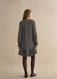 Hewlett Geo Mini Dress, Black Cream, hi-res