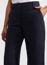 Lynn Linen Trousers, Navy, hi-res